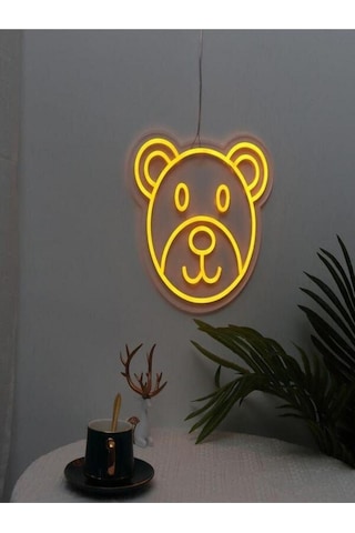 Twins Led Ayı Pleksi Neon Tabela Turuncu Model:model:16353366 Turuncu