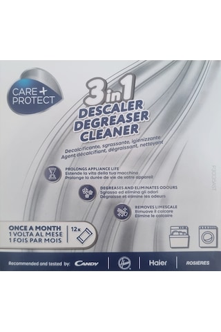 Care Protect Çamaşır Ve Kurutma Makineleri İçin 3'lü Yağ Çözücü,kireç ,hijyenik Temizleyici