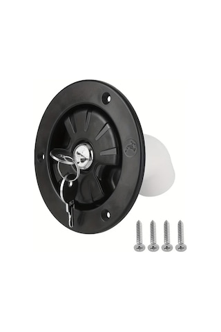 Willowhaven Siyah 80mm Kilitlenebilir Rv Su Girişi Filtresi Kapak Karavan Tekne