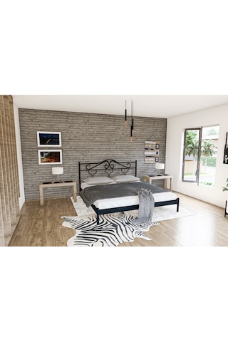 Metalia Metalia Gm 301 Gold Dublex Metal Karyola Siyah 150X200