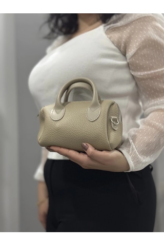 Biçomi Vizon Cilt Bugo Çanta Vizon