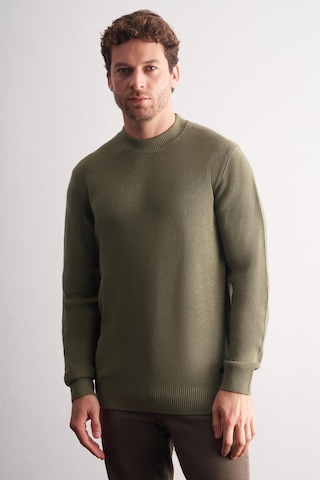 İmza Açık Yeşil Yarım Balıkçı Yaka Uzun Kol Cepsiz Comfort Fit Casual Pamuklu Triko Kazak 1012255203 Açık Yeşil