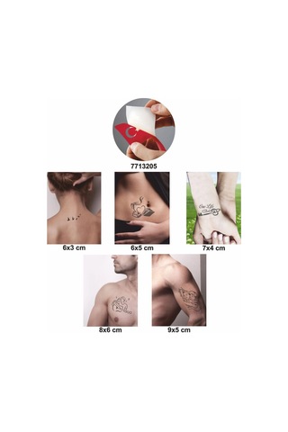 Sarmaş Dolaş Desenler 5 Li Set Geçici Dövme Kına Şablonu