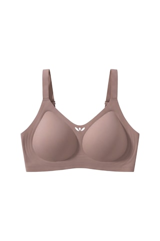 Cottonhill Seamless Bra - Ease Kahverengi Lazer Kesim Balensiz Dekolteli Dikişsiz Kadın Sütyen