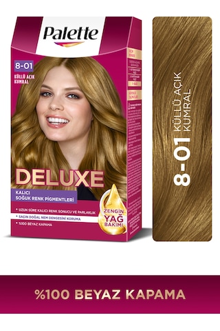 Palette Deluxe Yoğun Renkler 8 - 01 Küllü Açık Kumral Saç Boyası