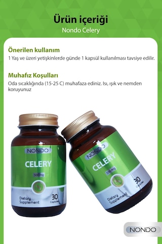 Nondo Celery Kereviz Eki 500 mg 30 Kapsül