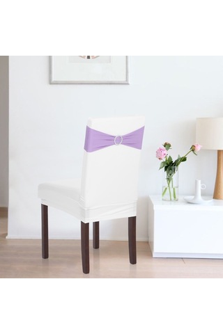 Vkemall 10 Adet Esnek Dantel Sandalye Kılıfı Kurdeleleri - Düğün, Parti Ve Toplantı Dekorasyonu İçin 7 Renk Seçeneği DiğER