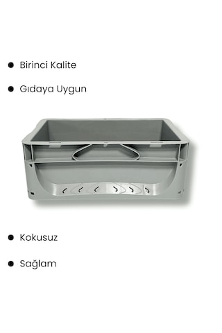 Alpbx 1.kalite Gri Plastik Kutu & Kasa 30x20x12 Cm - 5 Litre