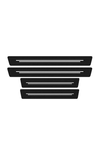 Microcase 4'lü Karbon Fiber Suni Deri Kapı Eşiği Koruma Ve Çizik Önleyici Sticker Seti Al5363
