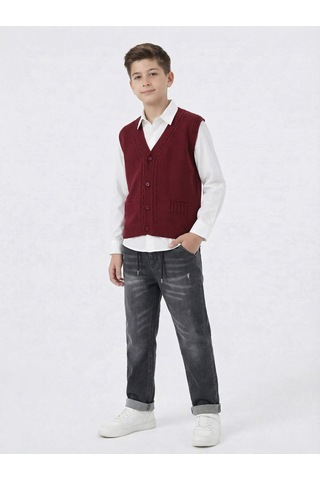 Xo Kids Erkek Çocuk 4lü Alt Üst Takım 11-14 Yaş 14206 Gri