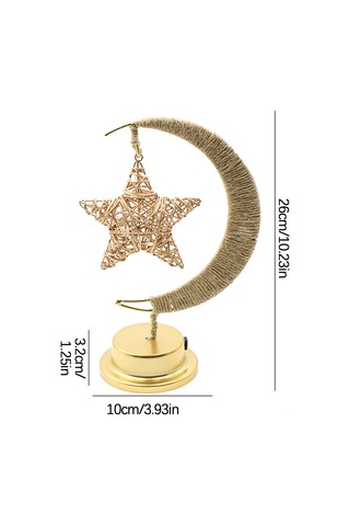 Youmex Demir Çelik Yıldız Desenli Led Işık, Ev Dekorasyonu İçin Isınak Aydınlatma, Usb/pil Beslemeli, Hediye Seçeneği Altın