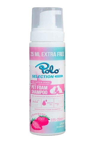 Polo Kedi Köpek İçin Köpük Şampuan Çilek Kokulu 225 Ml