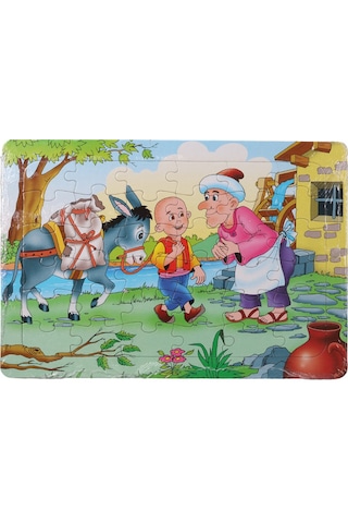 36 Parça Çocuk Puzzle + Boyama Keloğlan