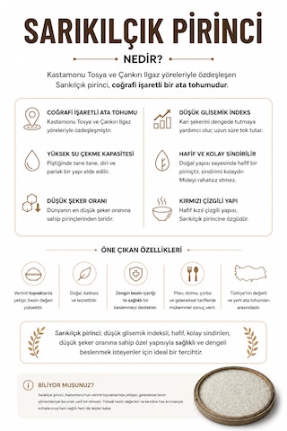 Yeni Mahsul Sarıkılçık Pirinci 5 Kg