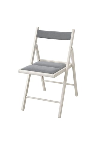 Frösvı Beyaz-knisa Açık Gri Katlanır Sandalye Masif Ahşap 1adet