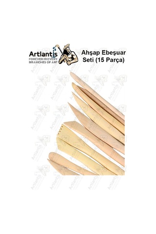 Ebeşuar Seti 15 Li 20 Cm 1 Paket Ahşap Modelaj Modelleme Aletleri Seramik Kil Ve Heykel Modelaj Kalemi