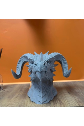 Asılabilir / Masaüstü Ejderha Modeli 3d Dekoratif Heykel 22x17 Cm
