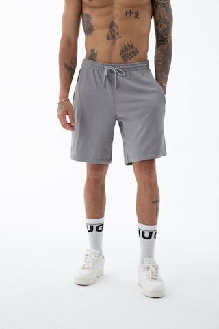 Erkek Füme Yüksek Kalite Relax-fit Rahat Kesim %100 Pamuk Bağcıklı Siyah Düz Basic Şort Füme