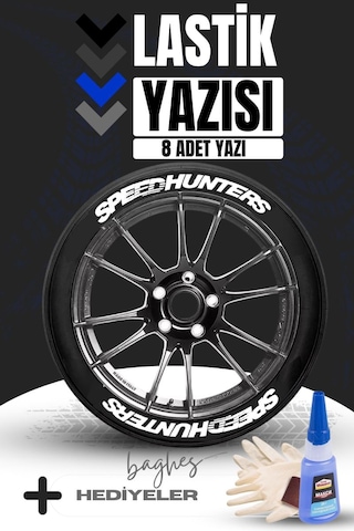 8 Adet Speedhunters Motosiklet Ve Otomobil Araç 3d Oto Lastik Yazısı Sticker Arma Seti 8 Adet
