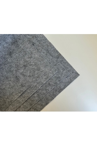 Gri Renk Metrelik Ince Keçe Kumaş Keçe 1 Mm Aktivite Keçesi Renkli Keçe 1 Metre 100 Cm X 100 Cm