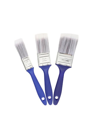 Xurunkeji Adet Mavi Plastik Saplı Fırça Boya Fırçaları Toplu Tutkal Fırçası Vernik Boya Fırçaları Balmumu Fırçası Düz Çizim Aracı Naylon