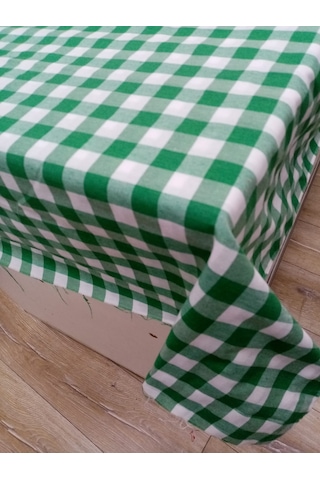 Hayat Home Yeşil Kareli Desen Mutfak Masa Örtüsü Sofra Örtüsü