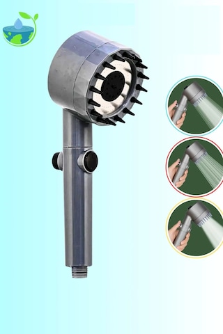 Banyo Keyfi İçin Kireç Filtreli Açma Kapamalı 3mod Masajlı Duş Başlığı Diğer