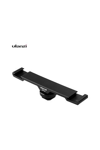 Springsun Ulanzi Pt-2 Cnc Aluminyum Çift Hot Shoe Uzantı Barı - Mikrofon Ve Led Işık Montajı, Profesyonel Video Çekimi İçin Tripod Uyumlu