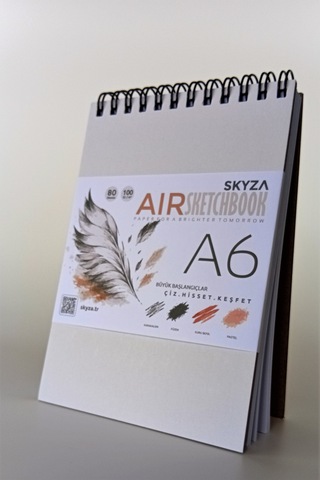 Skyza A6 Sketchbook 100 Gr/m² 160 Sayfa-80 Yp.sert Kapak Eskiz Defteri