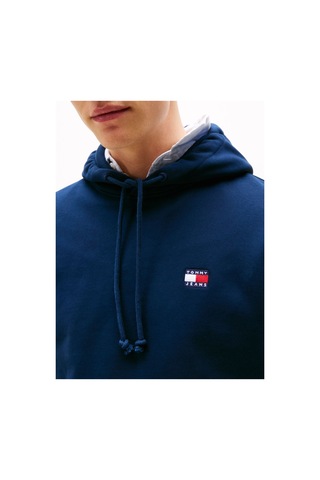 Tommy Hilfiger Tjm Reg Badge Hoodıe Ext Erkek Mavi Kazak - Dm0dm20258