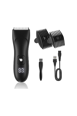 Su Geçirmez Dijital Göstergeli Saç Sakal Ve Vücut Tıraş Makinesi Siyah 3-6 Mm Ve 9-12 Mm Taraklı Mh-hs7904875927