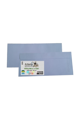 Diplomat Zarf 10.5x24 Cm Beyaz 90 Gr Silikonlu 25'li 1 Paket Artl