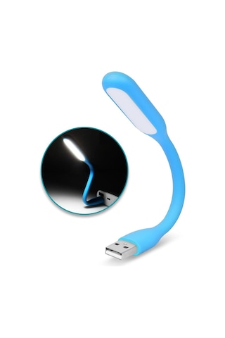 Katlanabilir Pc Laptop Klavye Usb Led Işık Mavi