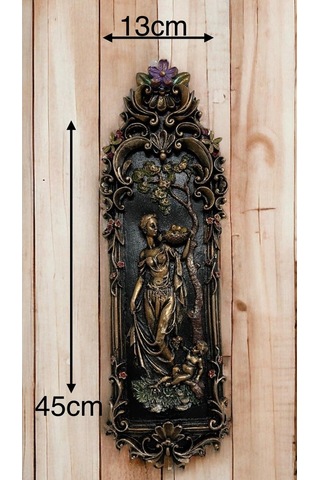 Kadın-çocuk Figürlü Duvar Aksesuarı 13x45 Cm