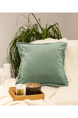 Koza Home İbiza Yeşil Kadife Yastık 43x43 5019