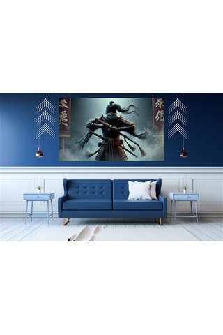 Ti-play İskelet Shogun 60x90cm Modern Samuray Pvc Çerçevesiz Tablo