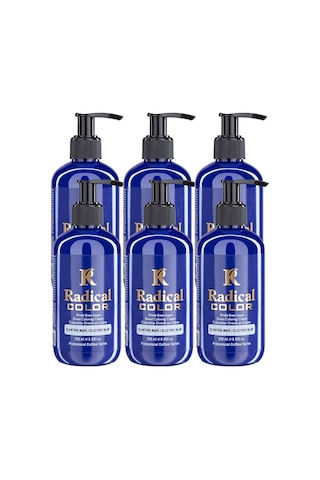 Radical Color New 25/electricblue Amonyaksız Su Bazlı Saç Boyası 250 Ml 6 Adet Elektrik Mavi