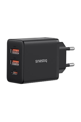 Baseus Cube CC-XFK30UE-U 2U+C 30 W Hızlı Şarj Cihazı Siyah