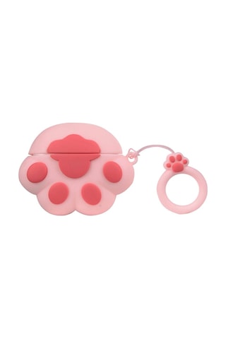 Apple Uyumlu Airpods Pro 3 Kılıf Karakter Figürlü Pati Pembe Koyu Pembe