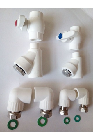 Kombi Alt Bağlantı Seti Plastik Dirsek 8 Parça