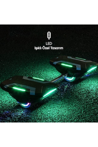 Laiser Hs605 Elektrikli Paten 350w Led Işıklı Siyah