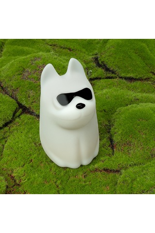 Xiyyadms Köpek Şekilli Silikon Gece Lambası: 2600k Isı Beyazı + 7 Renkli Rgb, Beyaz Gürültü Uyku Aleti, 15/30/60 Dakika Zamanlayıcı Kapatma Fonksiyonu Beyaz