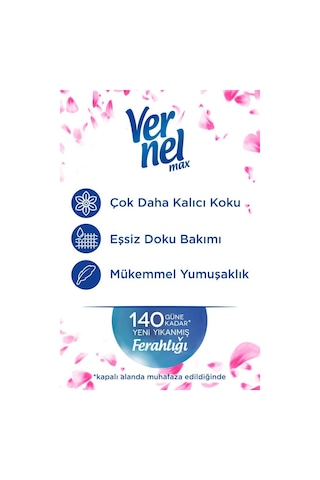 Vernel Max Konsantre Çamaşır Yumuşatıcısı Taze Lavanta  4 x 1440 ML