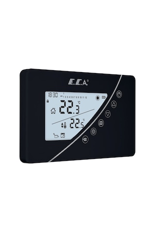E.C.A. Poly Touch 400B Kablosuz Oda Termostatı Siyah