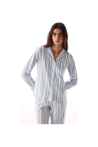 Penti Açık Gri Cool Stripes Gömlek Pantolon Pijama Takımı