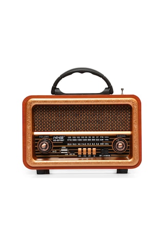 Nns Ns-8070Bt Ahşap Nostaljik Radyo Bluetooth Hoparlör Usb