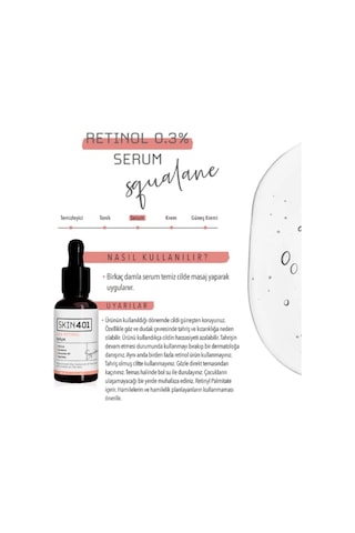 Skin401 %0,3 Retinol Yenileyici Ve Sıkılaştırıcı Serum 30 Ml SKIN.012