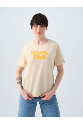 LOFT Regular Fit Kadın Tshirt K.kol Lf2039130 Q1.v1 Bej
