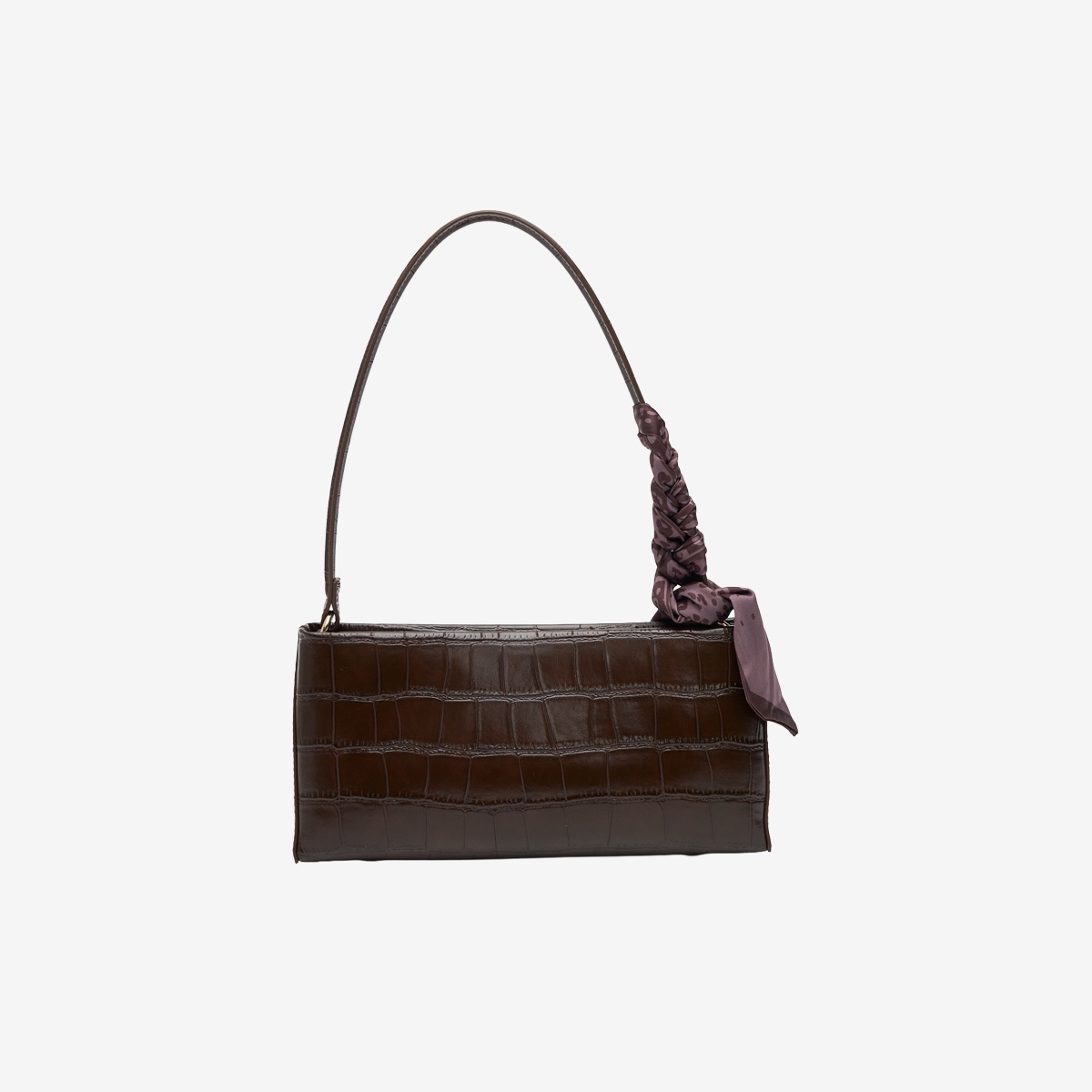 Kroko Kahve Omuz Çantası Kadın Sısley Sly 482 Sisley