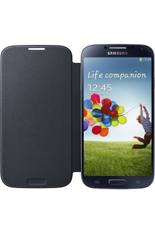 Galaxy S4 İ9500 İle Uyumlu Flip Cover Kılıf Siyah Ef-fı950bbegww